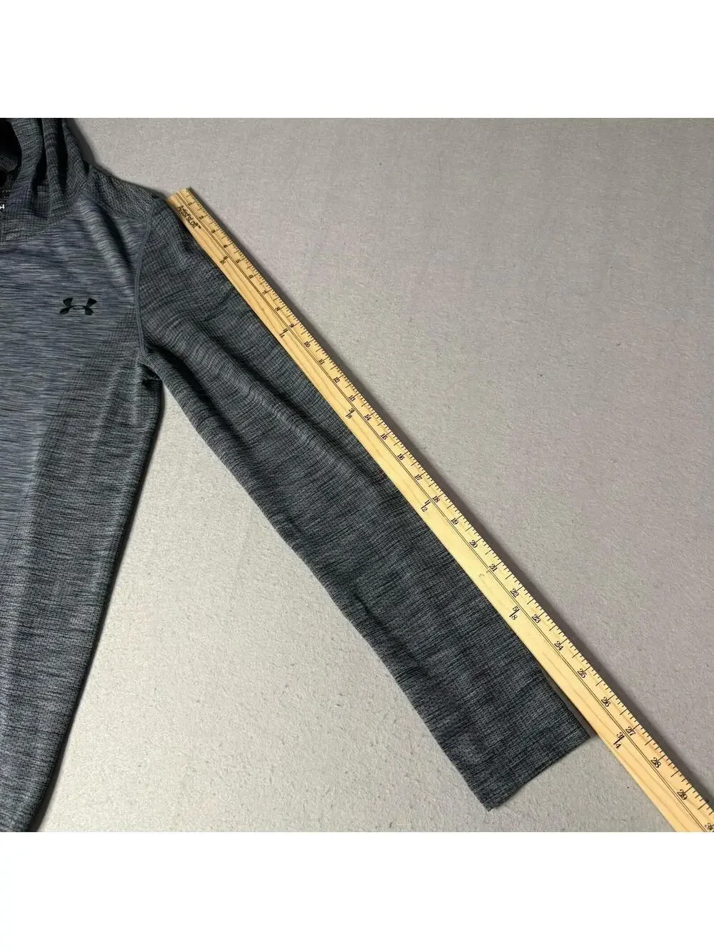 Under Armour Threadborne‎ HeatGear Hoodie Mens Small Blue Fitted Long Sleeve Top
